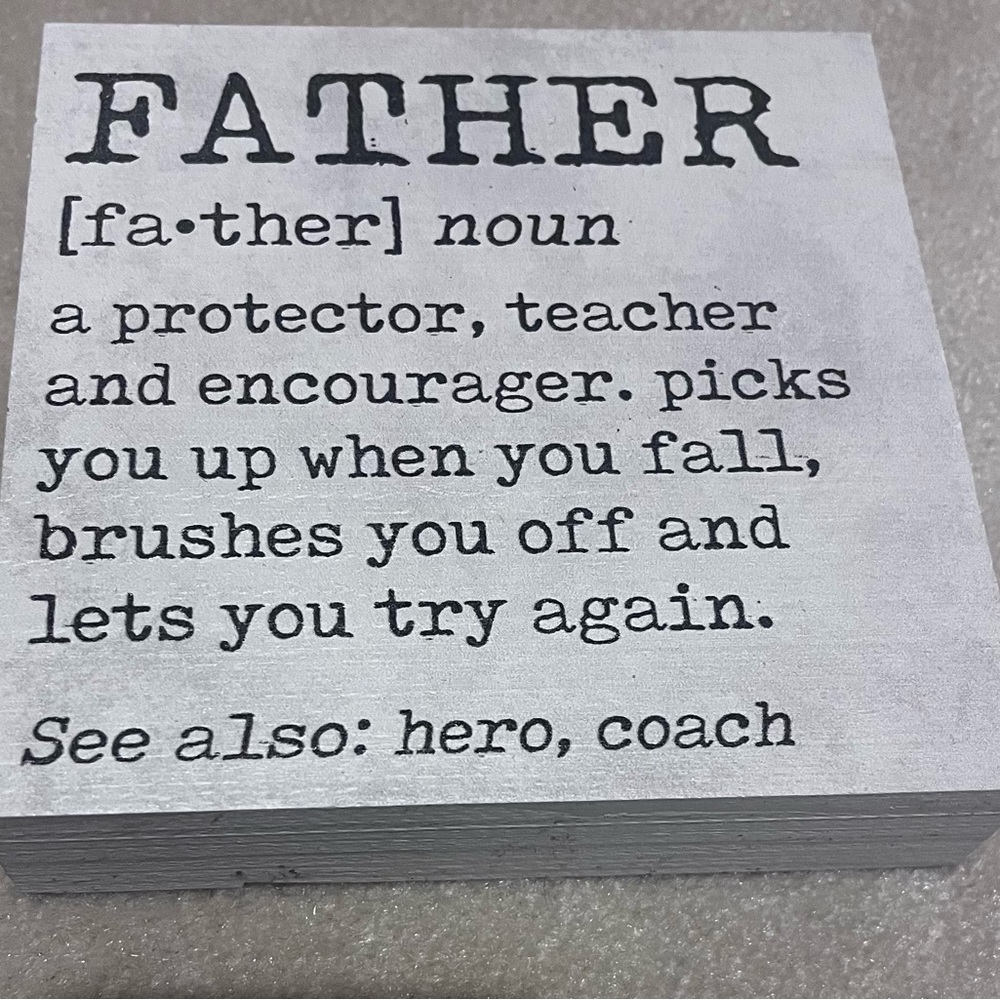 Father Definition Decorative Block